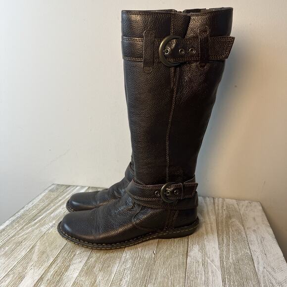 Boc Born Boots Womens 6 M Oliver Tall Riding Brown Leather Knee-Hi Casual - Picture 1 of 15